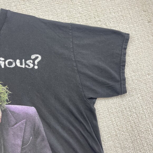 Y2K The Dark Knight Joker Heath Ledger Why So Serious Batman Black Shirt Men XL - Picture 4 of 15